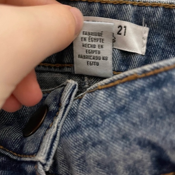 🍀5/$25🍀 Forever 21 denim front button mini skirt‎ size 28” - Picture 7 of 9